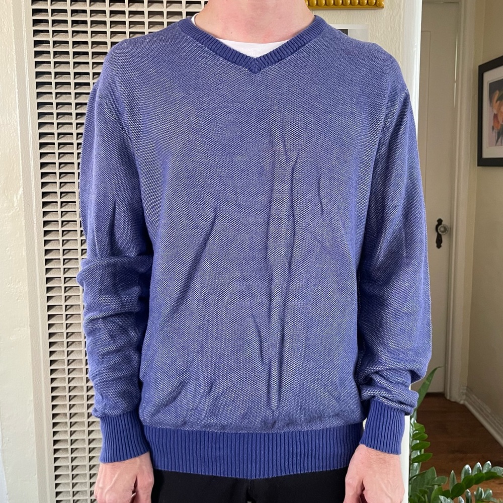 Canali woven v-neck sweater
